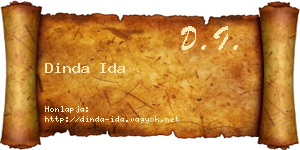 Dinda Ida névjegykártya