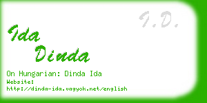 ida dinda business card